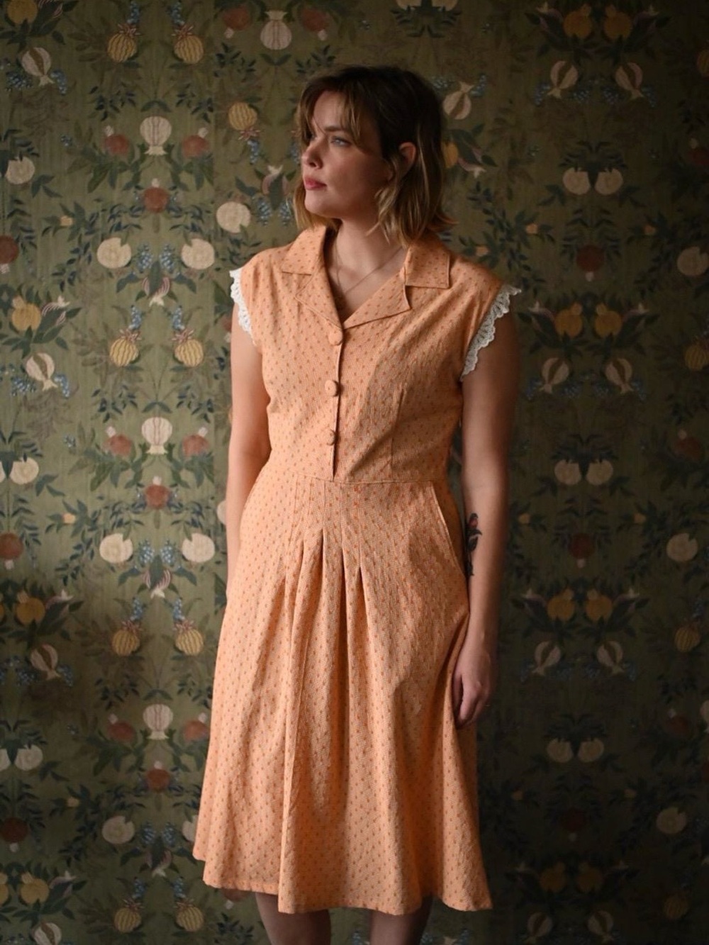 Handmade Etsy Let’s Backtrack 1930s Sherbet Dress